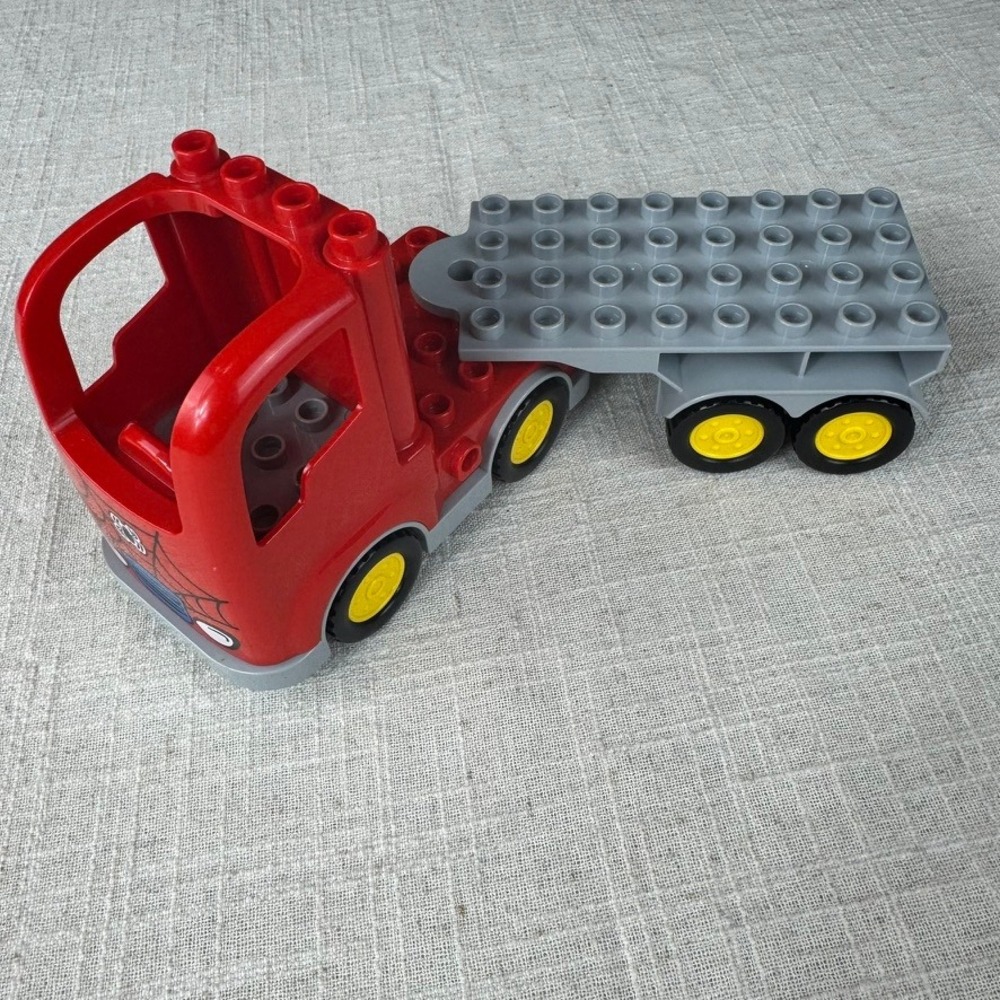 LEGO Duplo Spider-Man Semi Truck Kids Red Grey Excellent Marvel Toy Vehicle